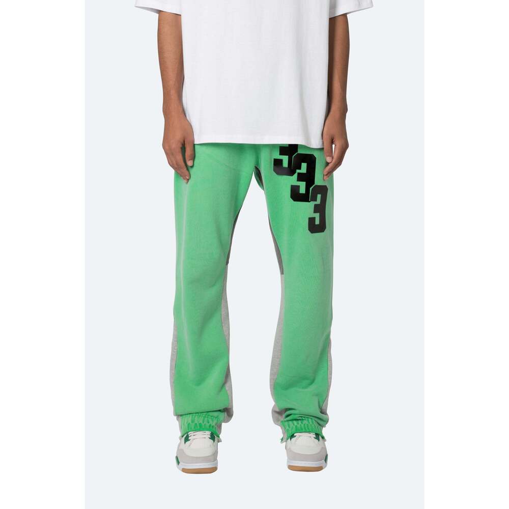 mnml Patched Contrast Bootcut Sweatpants - Green Size MGreen / M